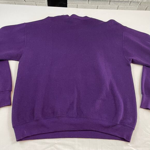 VTG 90s Mickey & Co Purple Floral Mickey Mouse Sweatshirt size XL - Picture 5 of 9